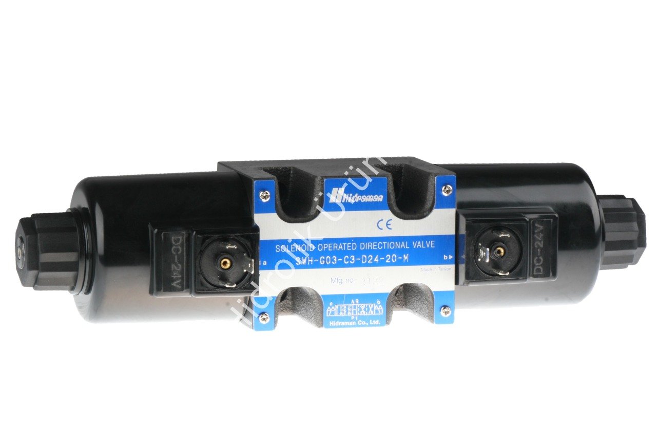 NG10 H Merkez 24V DC Hassas Geçiş Valfi (SWH-G03-C3-D24M)
